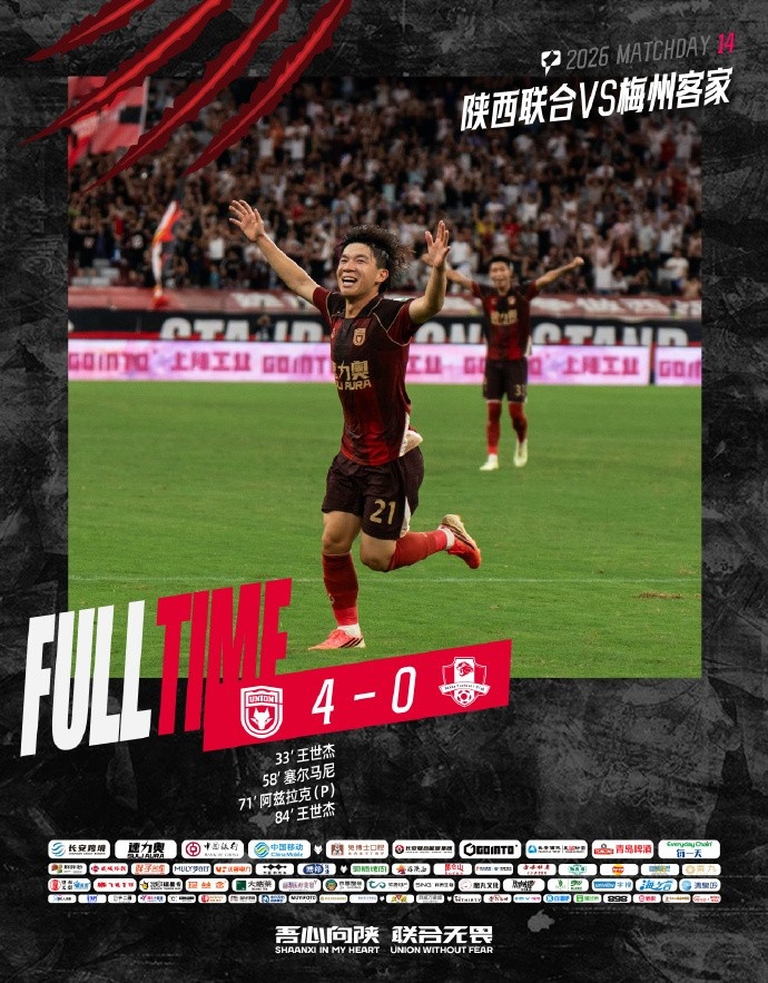 中甲第14轮陕西联合4-0梅州客家 王世鑫梅开二度塔马阿兹来建功 中甲第14轮陕西联合4-0梅州客家 王世鑫梅开二度塔马阿兹来建功